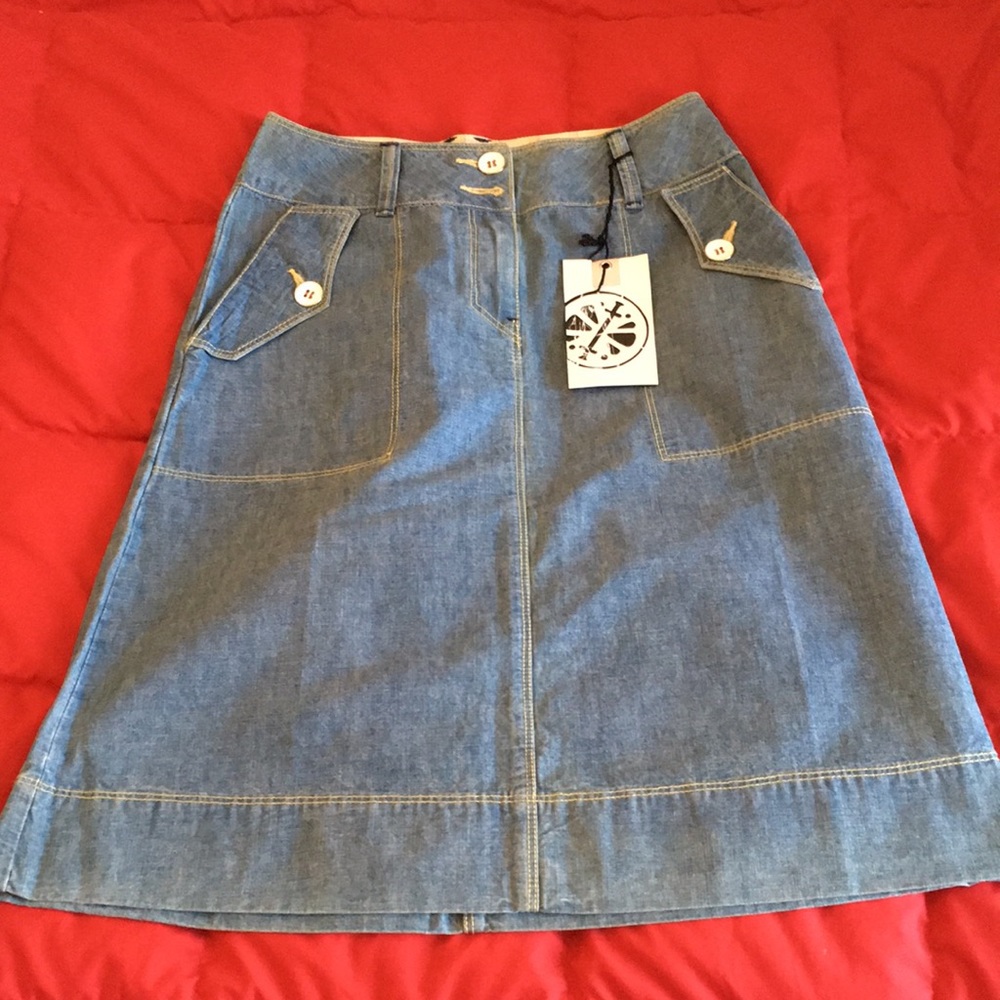 NWT Fresh Ink Lightweight Denim Skirt